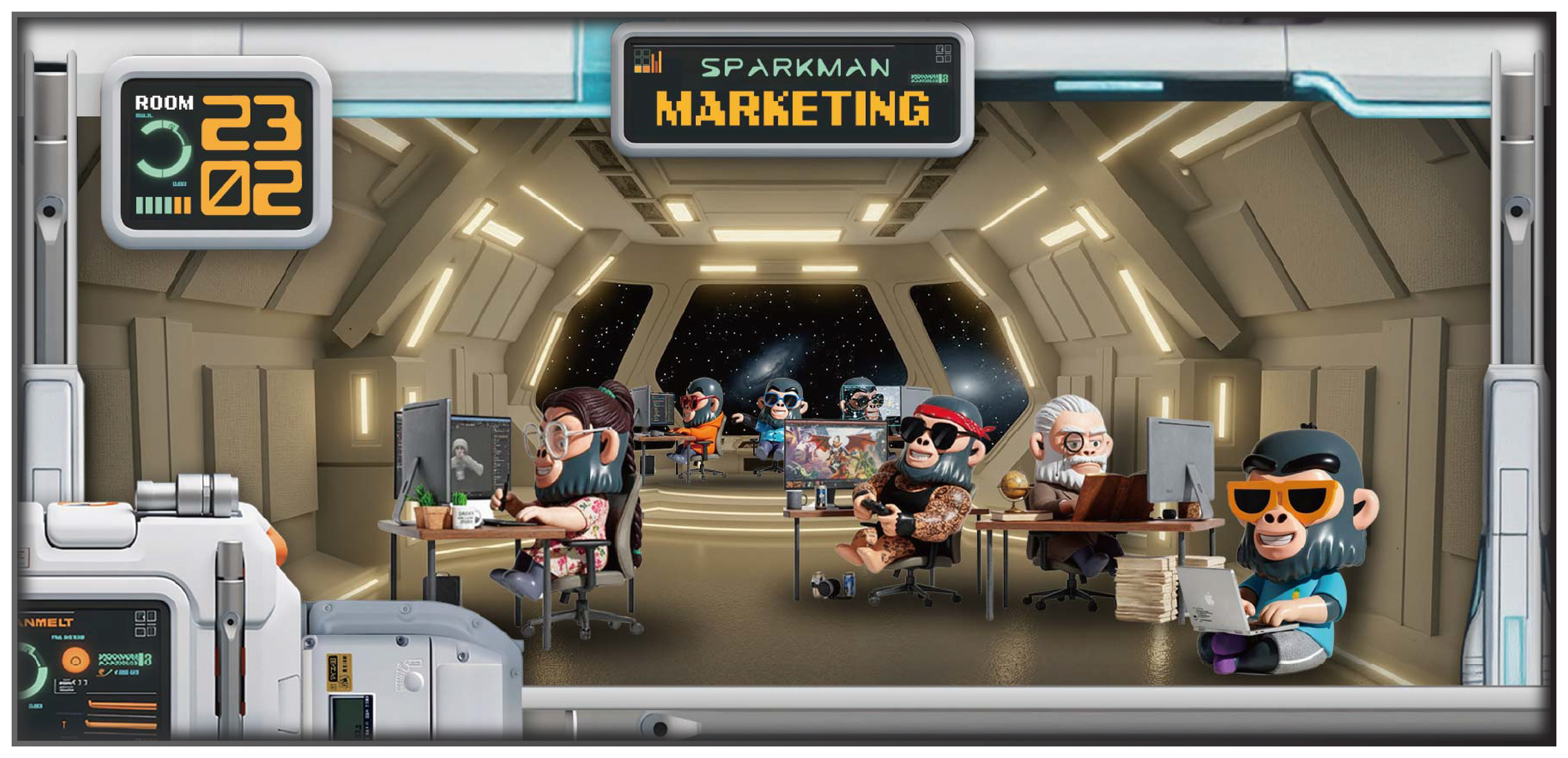 Sparkman Marketing 團隊插畫